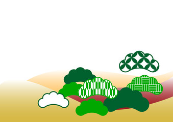 松の年賀状素材イラスト