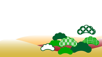 松の年賀状素材イラスト