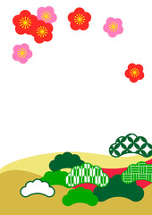 松の年賀状素材イラスト