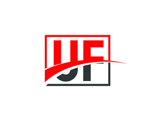 U F, UF Letter Logo Design	