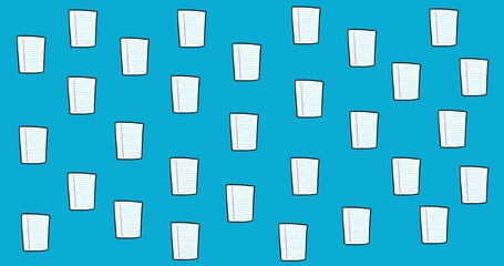 Image of back to school text over school items icons