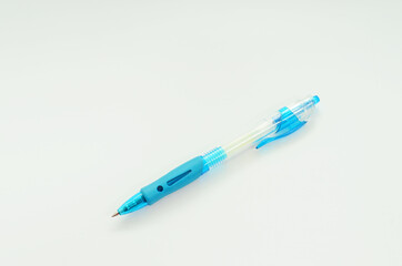 Blue Ballpoint Pen Isolated On White background