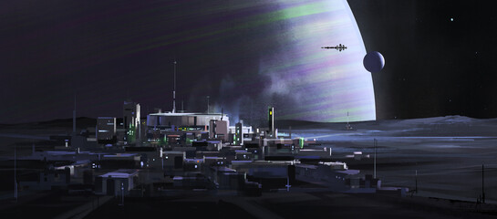 Human base on alien, 3D illustration. © liuzishan