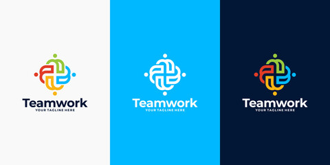 community logo, teamwork logo design inspiration