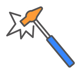 hammer icon vector illustration concept