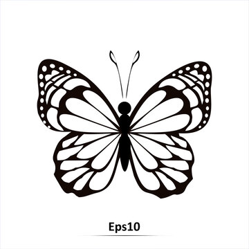 Butterfly icon. Vector illustration. Eps10