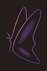 Butterfly Glow Line Art Wall Decor