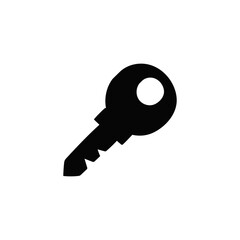 SEO Key optimization icon in solid black flat shape glyph icon, isolated on white background 