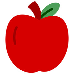 apple fruit autumn flat icon