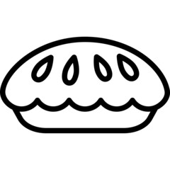 pie apple outline icon