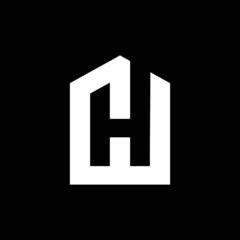 House letter h logo, Vector illustration of house letter h logo design, Stock illustration of house letter h logo design