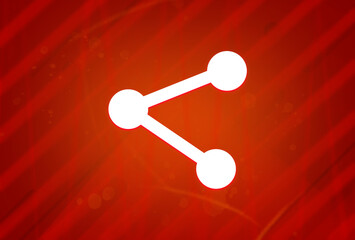 Social media link icon isolated on abstract red gradient magnificence background