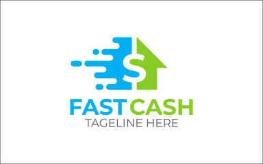 Illustration vector graphic of fast cash money for finance professional business logo design template