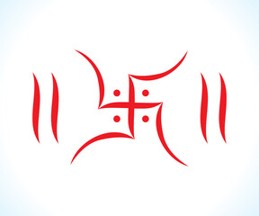 artistic creative red religious hindu symbol