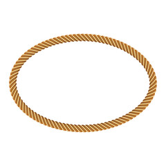 Vector ellipse rope frame, made of fabric.