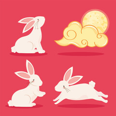 rabbits and chinese cloud