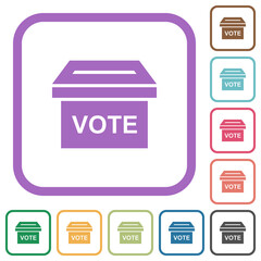 Ballot box solid simple icons