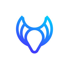 Elegance drawing art buffalo simple logo