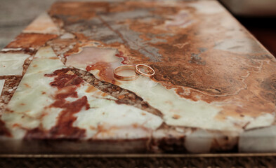 two elegant gold rings