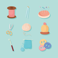 bundle of icons for knit