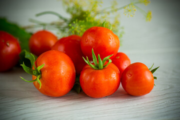 natural tomatoes with spices prepared for conservation