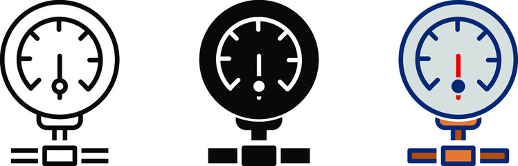 Gas flow measurement icon
