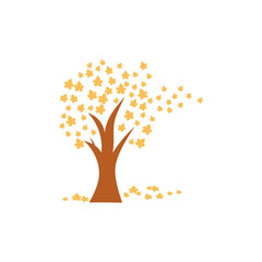 Naklejka na ściany i meble Autumn tree icon design illustration template