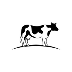 Cow milk con design illustration template