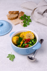Vegetable transparent soup