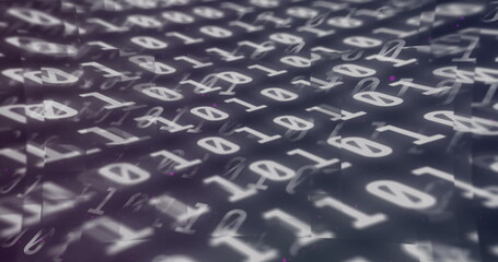Digital image of binary coding digital data processing against grey background