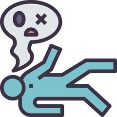 die outline style icon