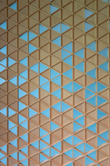 テクスチャー　寄木細工の壁面　texture of wooden mosaic wall	