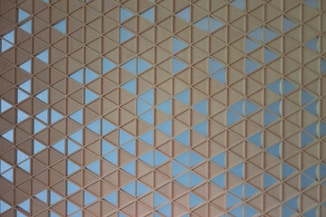 テクスチャー　寄木細工の壁面　texture of wooden mosaic wall	