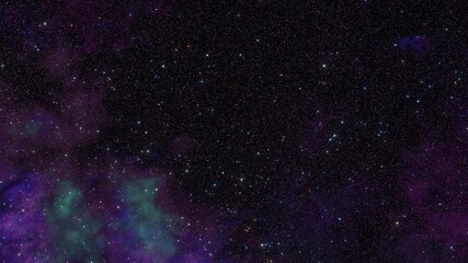 violet nebula with stars