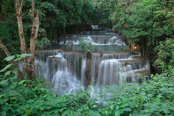 Huai Mae Khamin Waterfall 3rd step, Khuean Srinagarindra National Park, Kanchanaburi province, Thailand