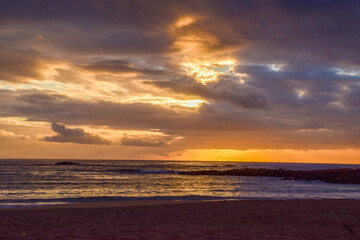 Sunrise on beach in South Africa 