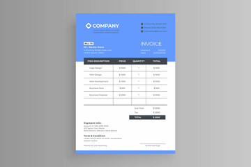 Obraz premium Invoice template