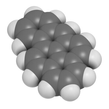 Benzopyrene (BaP) polycyclic aromatic hydrocarbon molecule.