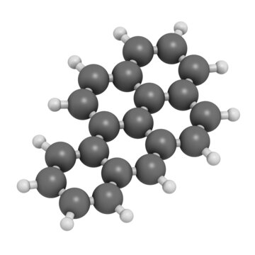 Benzo-a-pyrene (BaP) polycyclic aromatic hydrocarbon molecule.