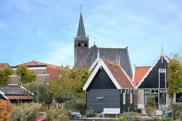 Fototapeta na wymiar Church Kolhorn (1792), Noord-Holland Province, The Netherlands