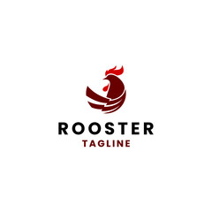 Rooster Logo Designs Template, Chicken Head Logo Designs, Vector Illustration