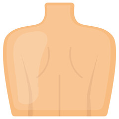 Human Back Concept, Dorsal Body Vector color Icon Design, Organ System Symbol, Human Anatomy Sign, Human Body Parts Stock illustration