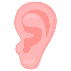 Outer Portion of Ear Concept, Hearing Organ Vector color Icon Design, Organ System Symbol, Human Anatomy Sign, Human Body Parts Stock illustration