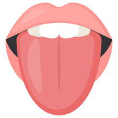 Taste buds on human tongue Concept Vector color Icon Design, Organ System Symbol, Human Anatomy Sign, Human Body Parts Stock illustration
