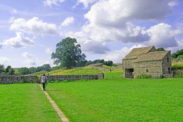 Walking from Hawes to Hardraw, in Wensleydale, in the Yorkshire Dales, England.