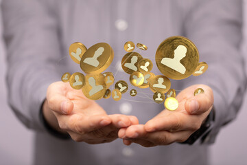 team - internet net and data digital concept