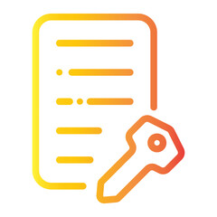 contract bitcoin gradient icon