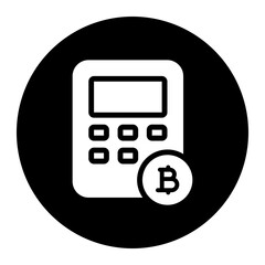 bitcoin calculate circular glyph icon
