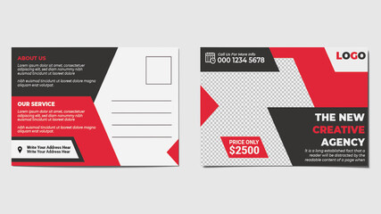 Digital Marketing Agency Postcard design template