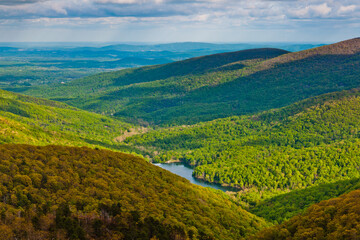 View of the Charlottesville Reservoir from Skyline Drive in Shenandoah National Park, Virginia.